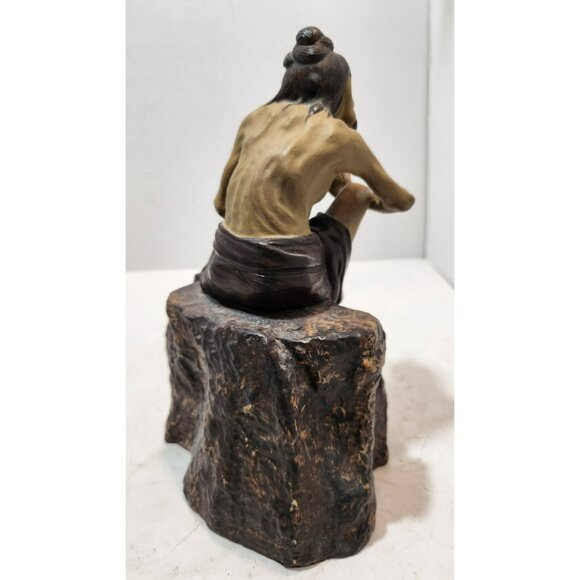 Vtg Rare Chinese Shiwan Xiangqi Mud Man Ceramic Figurine Sage Jigong Detailed - Picture 8 of 16